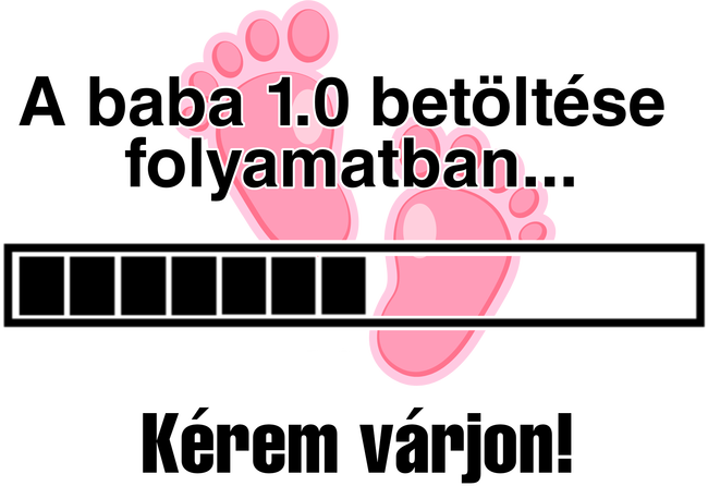 Kismama póló-kislány baba betöltés