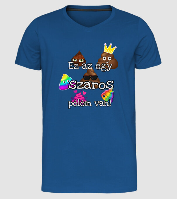  minta királykék pólón