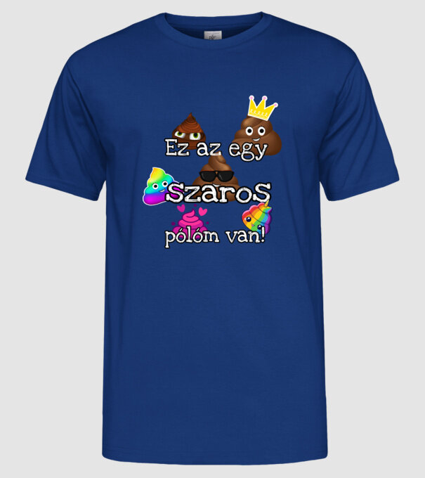  minta királykék pólón