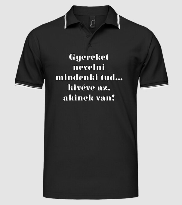  minta fekete pólón