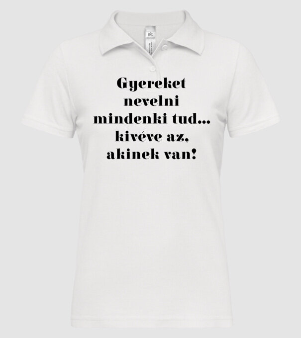  minta fehér pólón