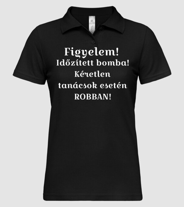  minta fekete pólón