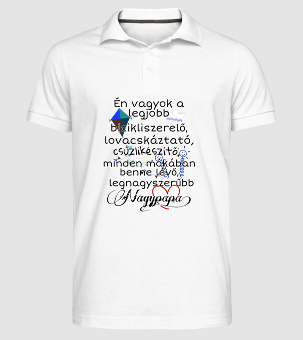  minta fehér pólón