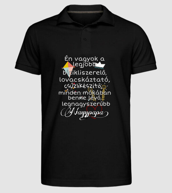  minta fekete pólón