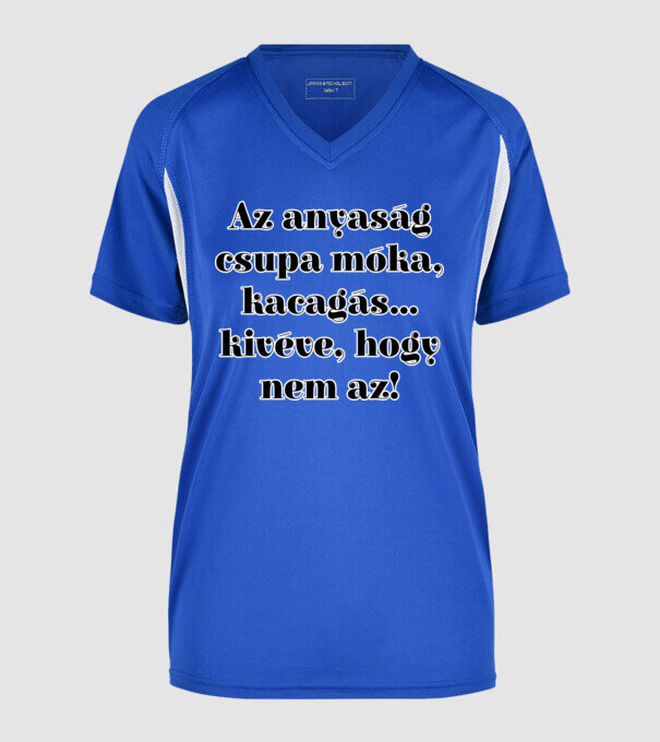  minta királykék pólón