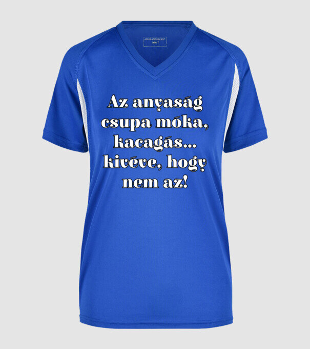  minta királykék pólón